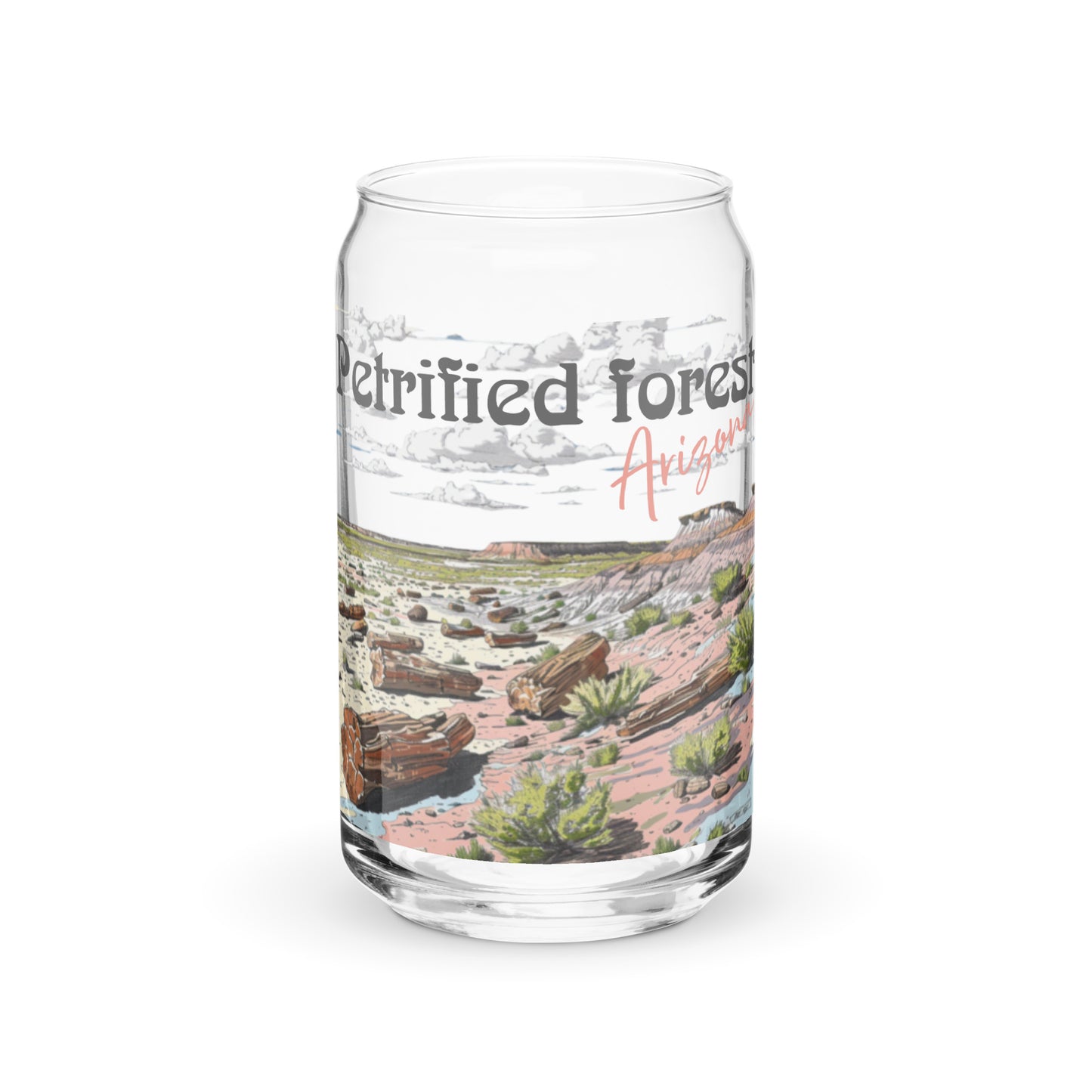 Petrified Forest National Park | 16 oz. Can-Shaped Beverage Glass | yeewfinder