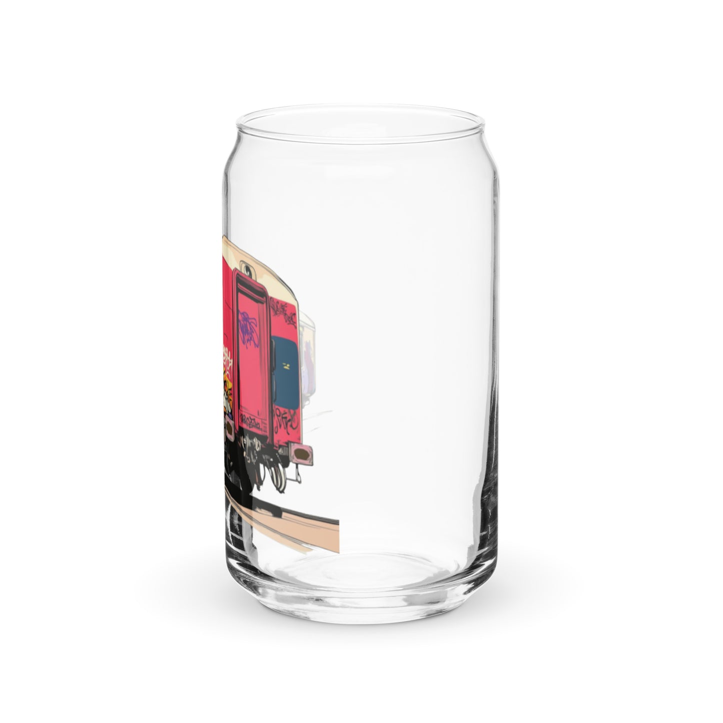 16 oz. Can-shaped Glass | Sherbert Graff Train | yeewfinder