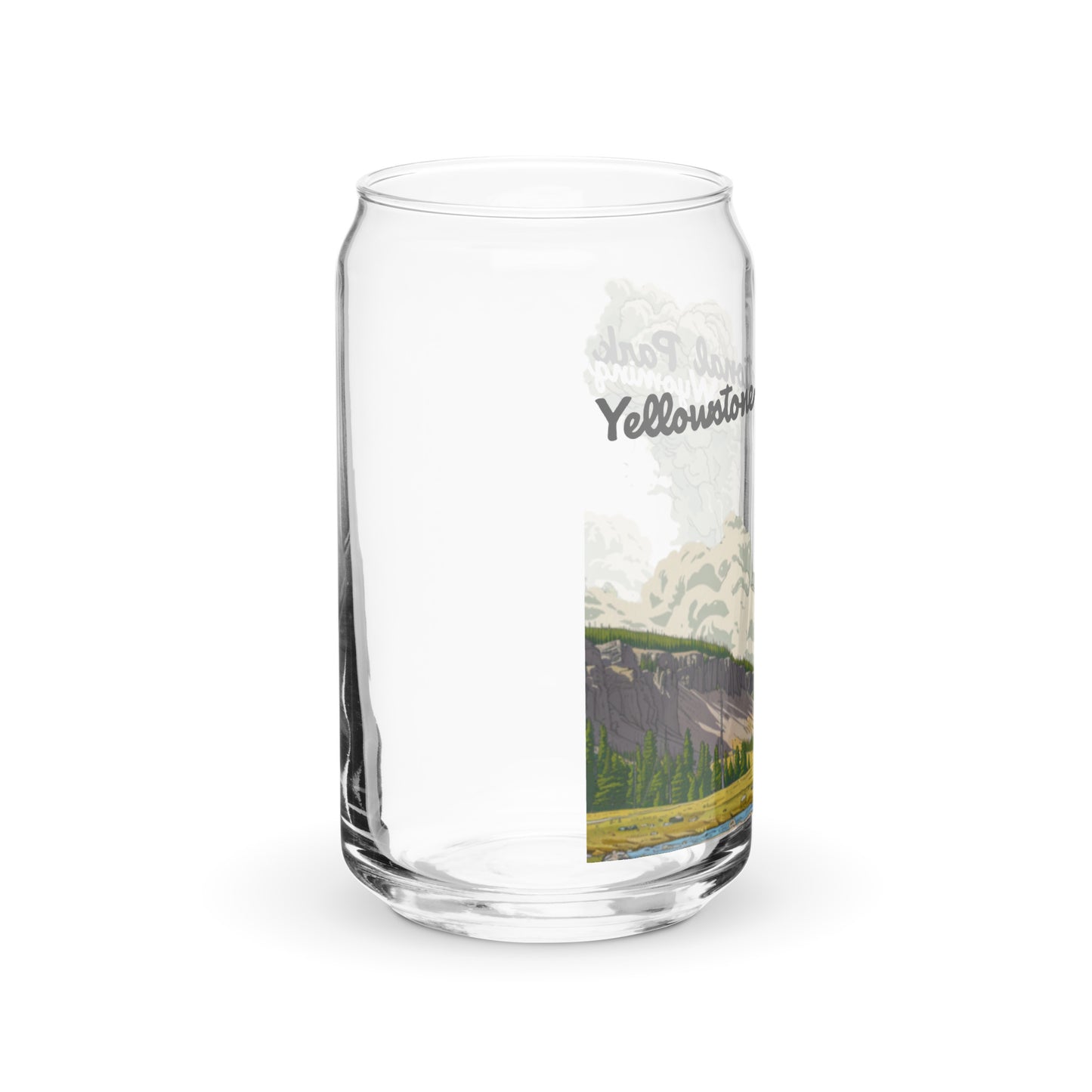 Yellowstone National Park | 16 oz. Can-Shaped Beverage Glass | yeewfinder