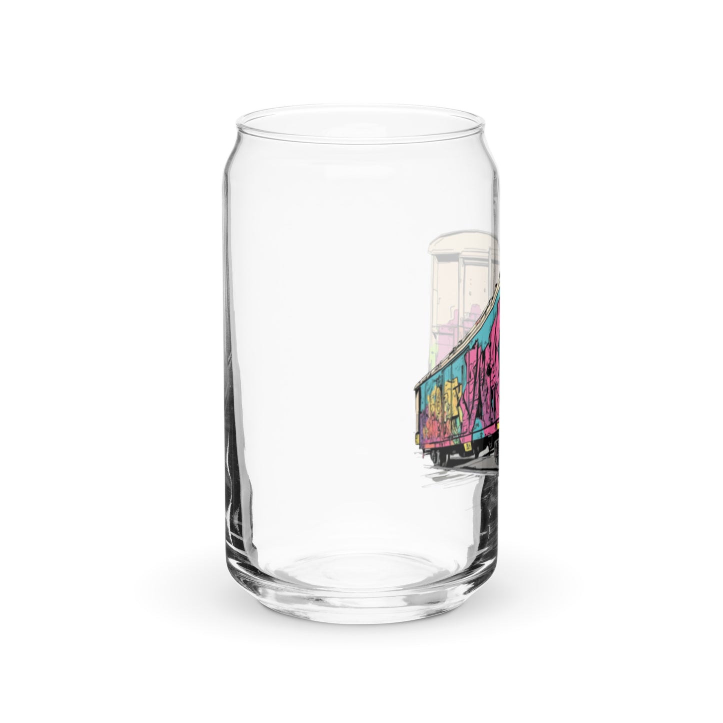 16 oz. Can-shaped Glass | Cotton Candy Graff Train | yeewfinder