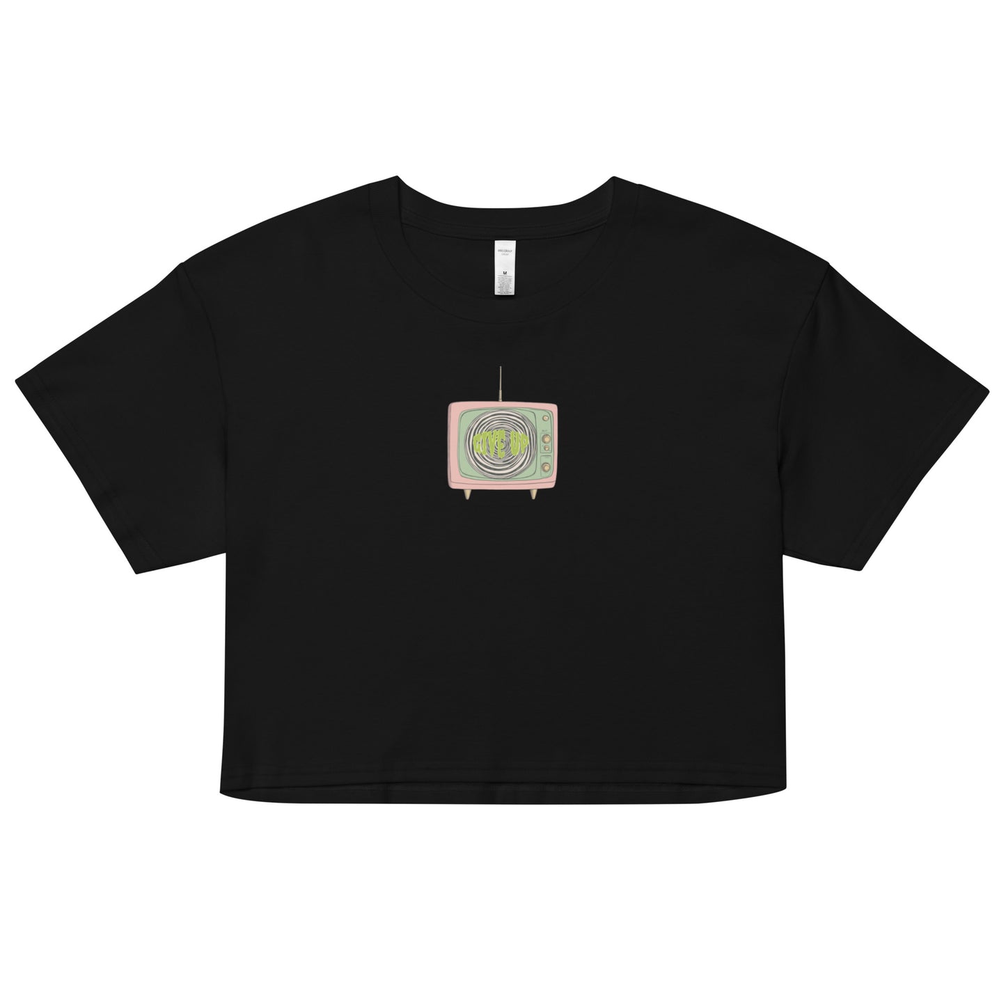 Give Up | Women’s Cotton Crop Top Shirt | yeewfinder