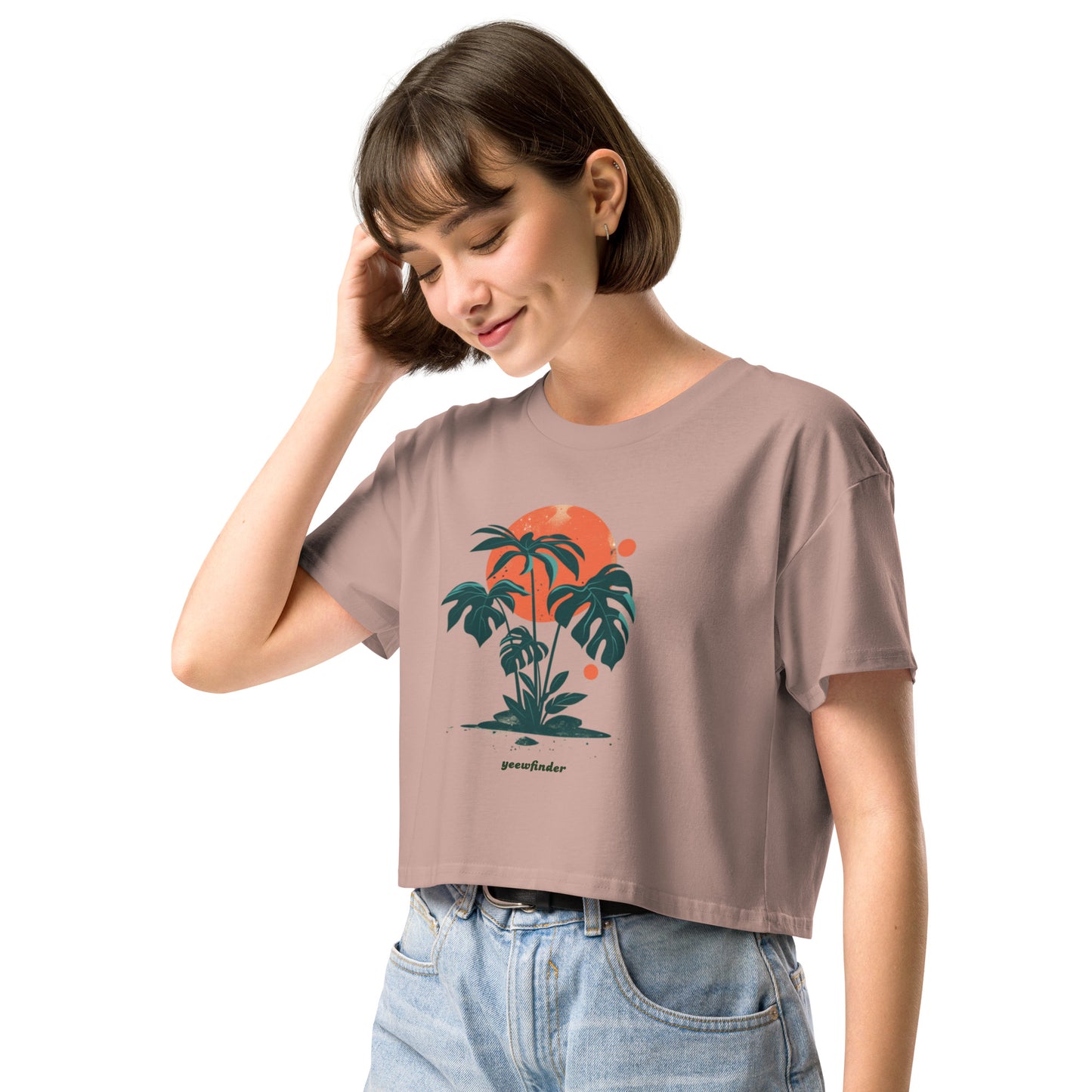 In My Monst-Era | Women’s Cotton Crop Top Shirt | yeewfinder