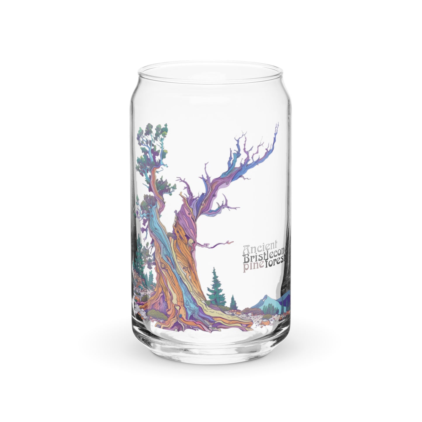 Ancient Bristlecone Pine Forest | 16 oz. Can-Shaped Beverage Glass | yeewfinder