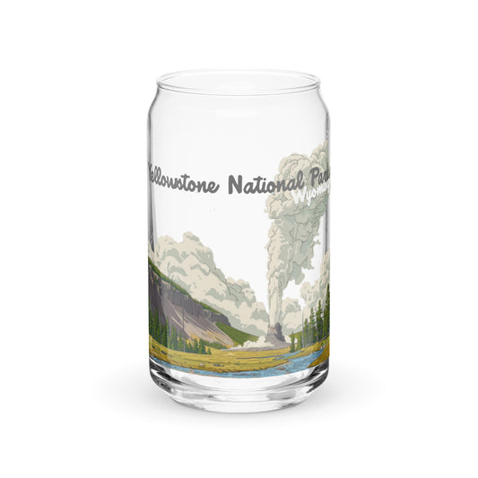 Yellowstone National Park | 16 oz. Can-Shaped Beverage Glass | yeewfinder