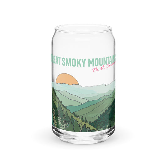 Great Smoky Mountains | 16 oz. Can-Shaped Beverage Glass | yeewfinder