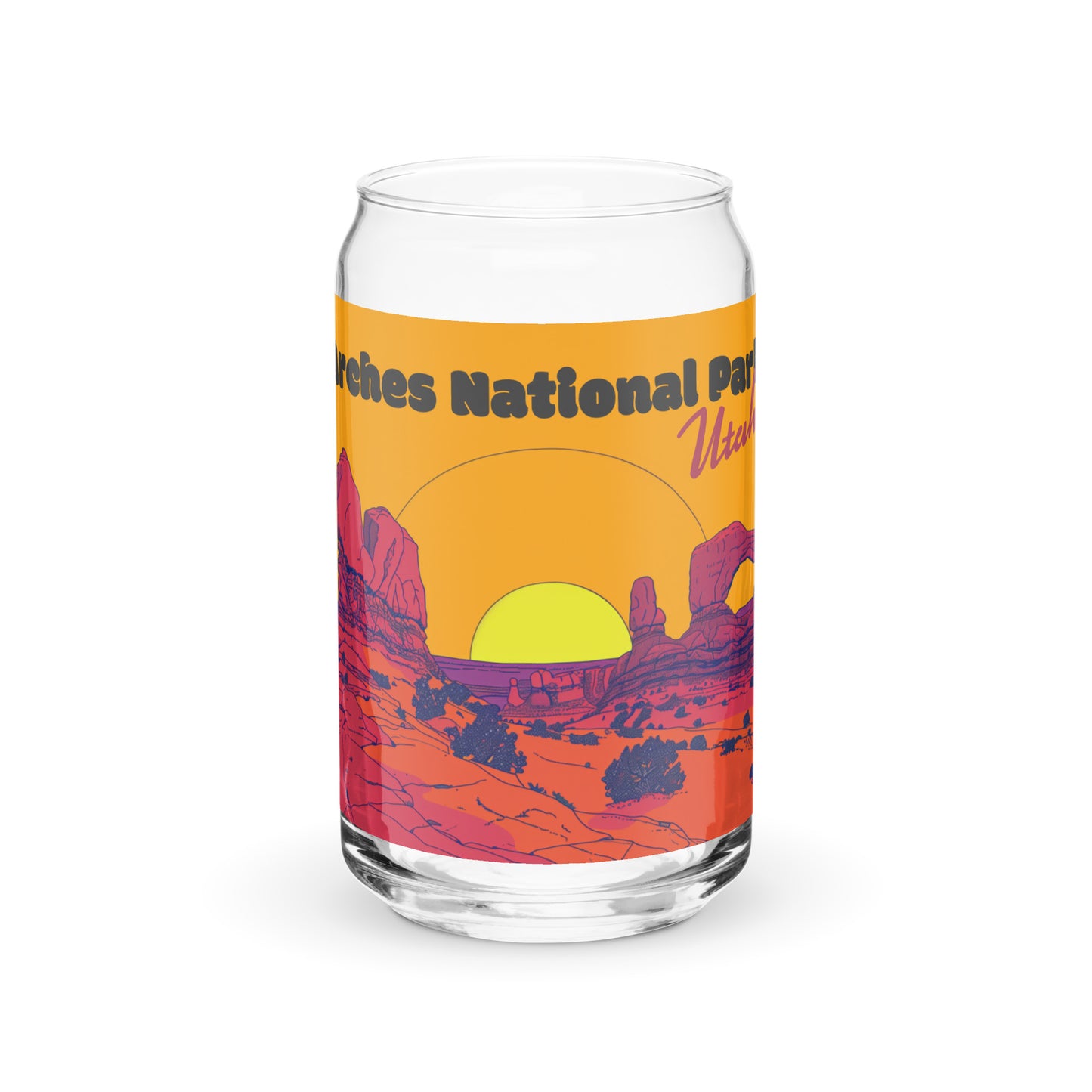 Arches National Park | 16 oz. Can-Shaped Beverage Glass | yeewfinder