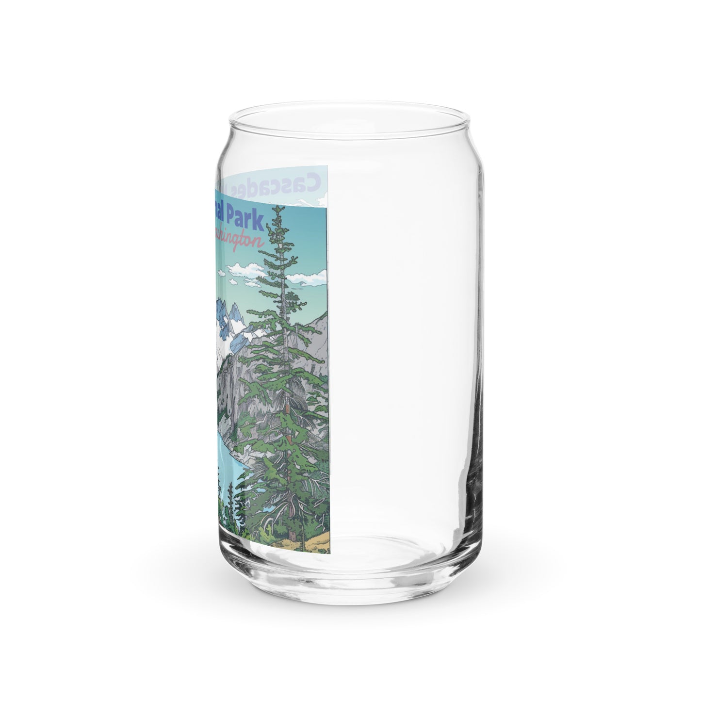 Cascades National Park | 16 oz. Can-Shaped  Beverage Glass | yeewfinder