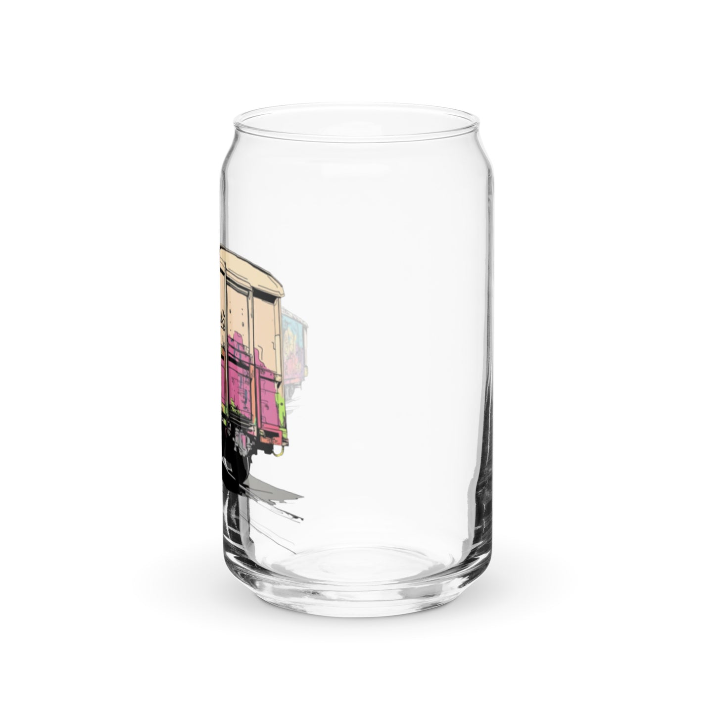 16 oz. Can-shaped Glass | Cotton Candy Graff Train | yeewfinder