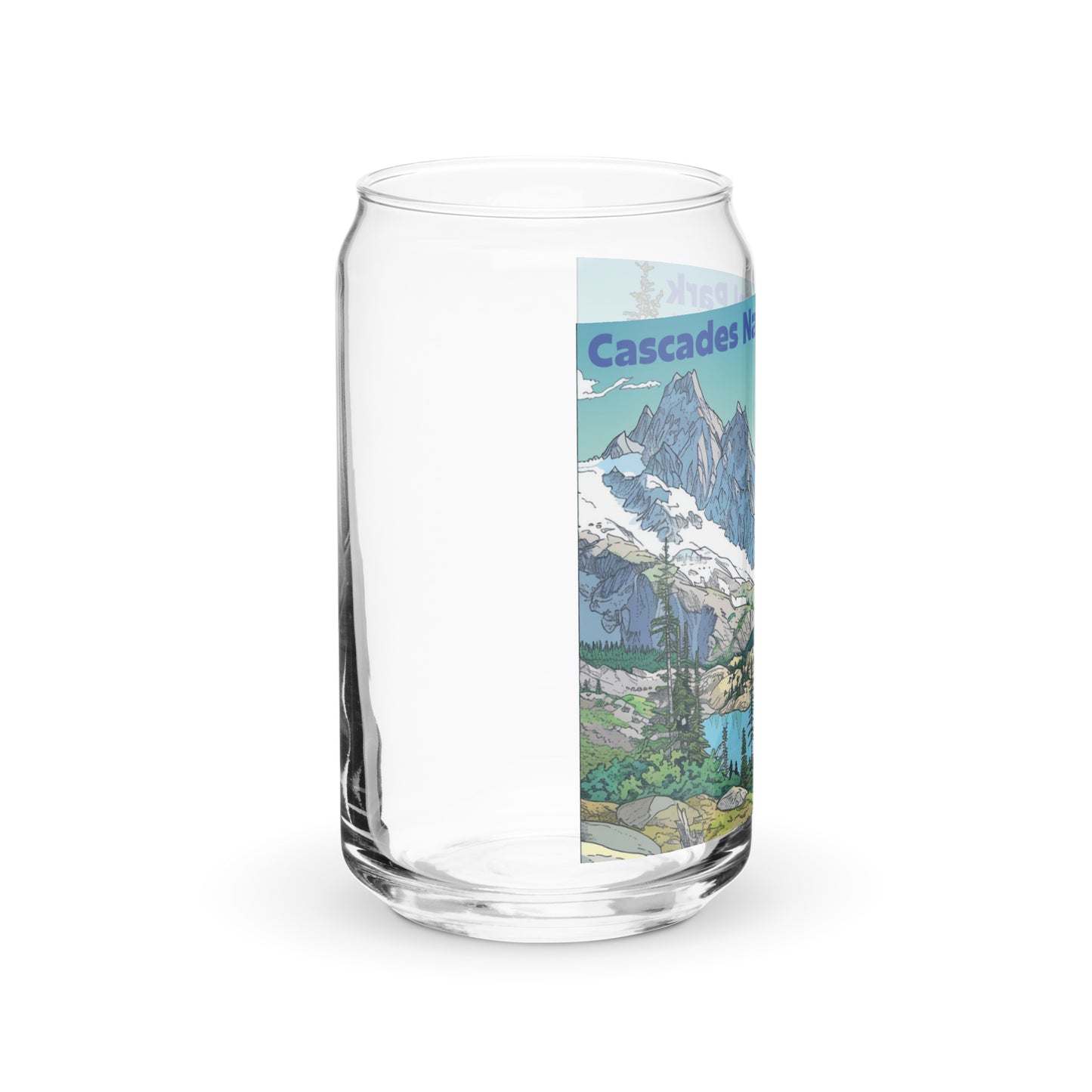 Cascades National Park | 16 oz. Can-Shaped  Beverage Glass | yeewfinder