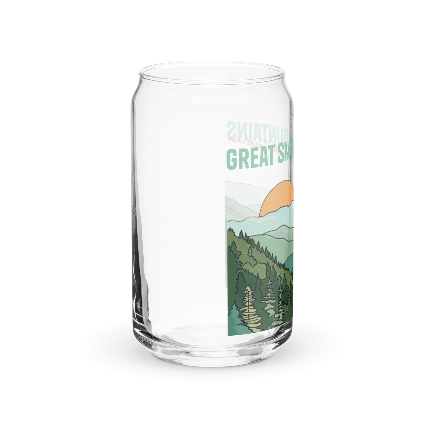Great Smoky Mountains | 16 oz. Can-Shaped Beverage Glass | yeewfinder
