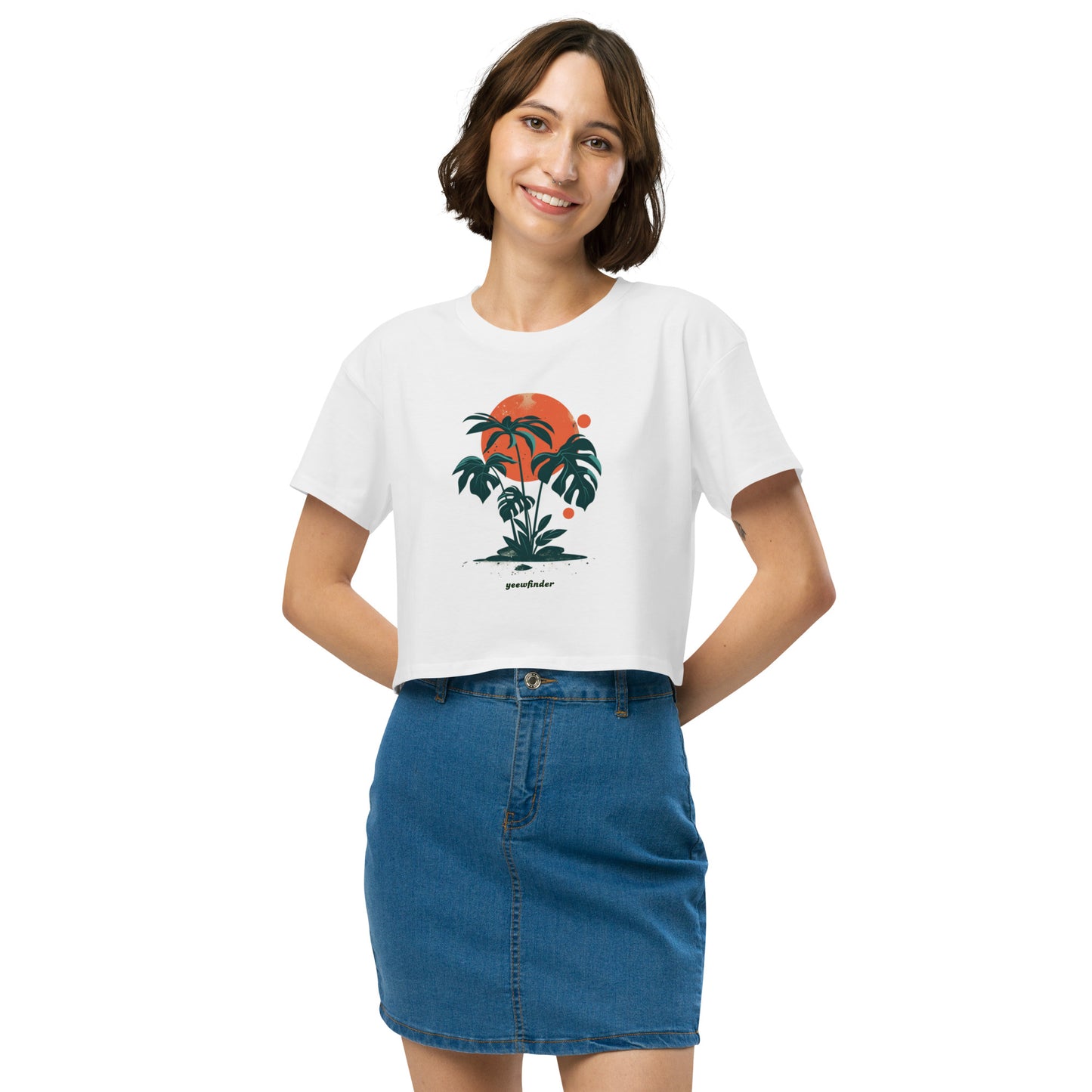 In My Monst-Era | Women’s Cotton Crop Top Shirt | yeewfinder